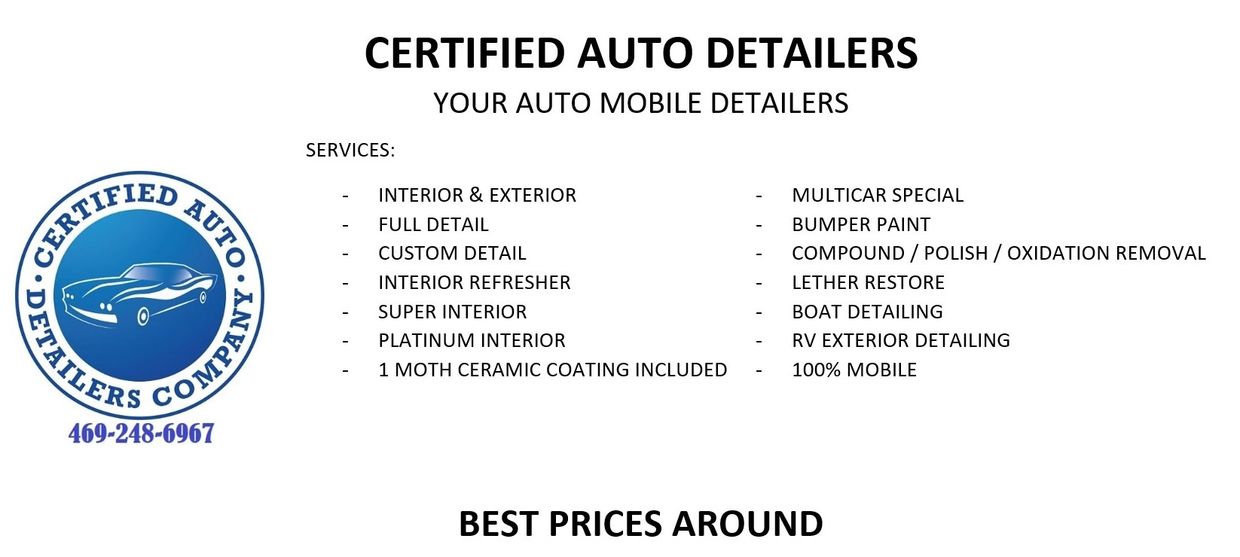 Certified Auto Detailers Company Auto Detailing & Car care products